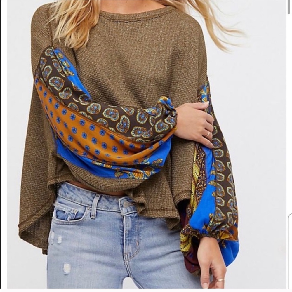 Free People We the Free Blossom Thermal in Olive